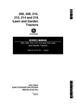 John Deere 200 Lawn and Garden Tractor Service Repair Manual (sm2105)
