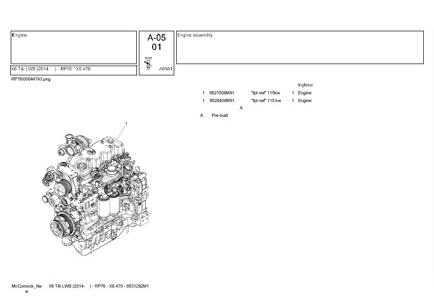 McCormick X6 T4i LWB (2014- ) - RP76 - X6.470 Tractor Service Repair M ...