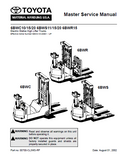 Toyota 6BWS11 Electric Walkie High Lifter Truck Service Repair Manual