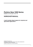 PERKINS NEW 1000 SERIES MODELS YJ DIESEL ENGINE Service Repair Manual