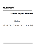 Caterpillar Cat 951C TRACK LOADER (Prefix 86J) Service Repair Manual (86J04042 and up)