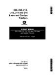 John Deere 212 Lawn and Garden Tractor Service Repair Manual (sm2105)