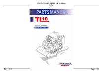Takeuchi TL10 Track Loader Parts Catalogue Manual (Serial No. 201000002 and up)