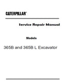 Caterpillar Cat 365B Excavator (Prefix 9PZ) Service Repair Manual (9PZ00001 and up)
