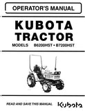 Kubota B6200HST Tractor Operator manual