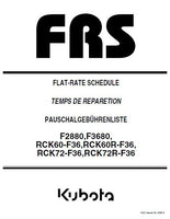 Kubota F2880 Parts Catalogue Manual