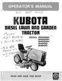 Kubota G6200H Lawn Garden Tractor Operator manual