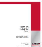 CASE IH PUMA 215 Tractor Service Repair Manual