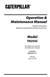 Caterpillar Cat TH255C Telehandler Operator and Maintenance manual