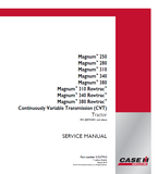 CASE IH Magnum 380 Rowtrac Continuously Variable Transmission (CVT) Tractor Service Repair Manual (PIN ZJRF94001 and above)