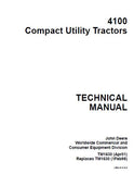 John Deere 4100 Compact Utility Tractor Service Repair Manual