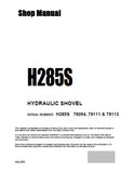 Komatsu H285S Hydraulic Shovel Service Repair Manual SN: 78113