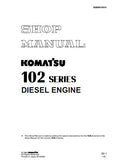 Komatsu S4D102E-1 Diesel Engine Service Repair Manual