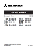 MITSUBISHI FGE25ZN FORKLIFT TRUCKS Service Repair Manual SN：F35-70001/88001-UP