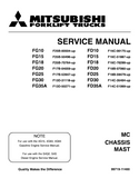Mitsubishi FD30 Forklift Trucks Service Repair Manual SN: F14C-40357