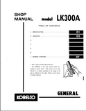KOBELCO LK300A WHEEL LOADER Service Repair Manual