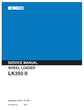 KOBELCO LK350 II WHEEL LOADER Service Repair Manual