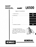 KOBELCO LK500 WHEEL LOADER Service Repair Manual