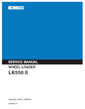 KOBELCO LK550 II WHEEL LOADER Service Repair Manual