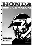 1988 Honda NX650 Service Repair Manual