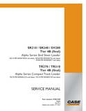 CASE TR270 Tier 4B (final) Alpha Series Compact Track Loader Service Repair Manual