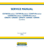 New Holland CX8090 Elevation Combine Harvesters Service Repair Manual