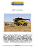 New Holland CX8090 Elevation Combine Harvesters Service Repair Manual