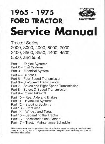 1975 Ford 7000 Tractor Service Repair Manual
