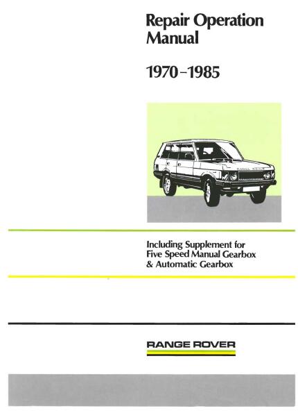 1978 Range Rover Service Repair Manual