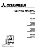 Mitsubishi FBC30 Forklift Trucks Service Repair Manual SN: AFB3-00067, AFB3A-00011 (FW)