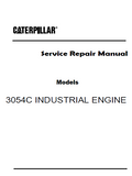 Caterpillar Cat 3054C INDUSTRIAL ENGINE (Prefix 334) Service Repair Manual (33400001 and up)