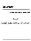 Caterpillar Cat 3054E INDUSTRIAL ENGINE (Prefix 304) Service Repair Manual (30400001 and up)