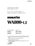 Komatsu WA800-1 Wheel Loader Service Repair Manual (SN: 10001-10499)