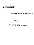 Caterpillar Cat 324D L Excavator (Prefix JJG) Service Repair Manual (JJG00001 and up)