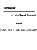 Caterpillar Cat 313D2 Excavator (Prefix FAP) Service Repair Manual (FAP00001 and up)