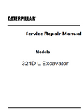 Caterpillar Cat 324D L Excavator (Prefix PYT) Service Repair Manual (PYT00001 and up)