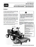 Toro Groundsmaster 220-D Mower Service Repair Manual
