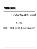 Caterpillar Cat 336F L Excavator (Prefix NBL) Service Repair Manual (NBL00001 and up)
