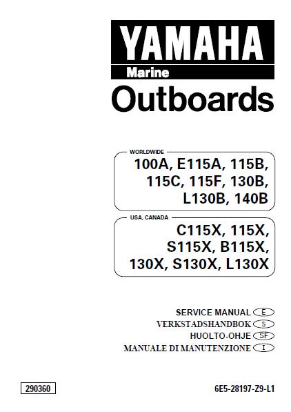 YAMAHA L130BETO, L130TR OUTBOARD Service Repair Manual X: 701971 -