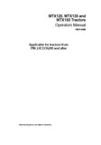 McCormick MTX135 Tractor Operator manual
