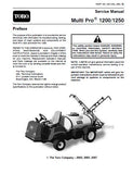 Toro Multi-Pro 1250 Sprayer Service Repair Manual