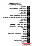 TOYOTA FBMF30 Forklift Service Repair Manual