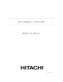Hitachi UH02 Hydraulic Excavator operator’s manual