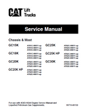 Caterpillar Cat GC30K Forklift Lift Trucks Service Repair Manual SN：AT83E-00011 and up