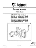 Bobcat LT213 Trencher Service Repair Manual S/N 045300101 And Above