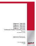 CASE IH Magnum 180 Continuously Variable Transmission (CVT) TIER 4B Tractor Service Repair Manual (PIN ZFRH05001 and above)