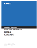 KOBELCO K912ALC HYDRAULIC EXCAVATOR Service Repair Manual