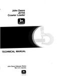 JOHN DEERE JD755 Crawler Loader Service Repair Manual