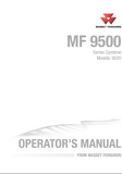 Massey Ferguson 9520 Combine Operator’s manual (Serial No. AGCM95200CHC16101 and Up)