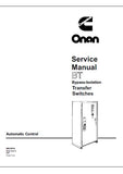 Cummins Onan BT Bypass-Isolation Transfer Switches Service Repair Manual